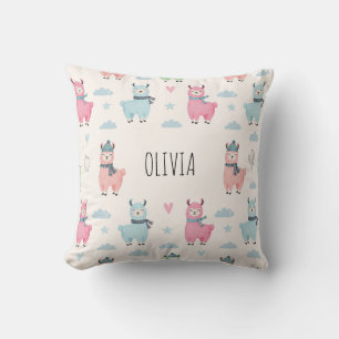 Cute Colourful Llamas Alpacas Cushion