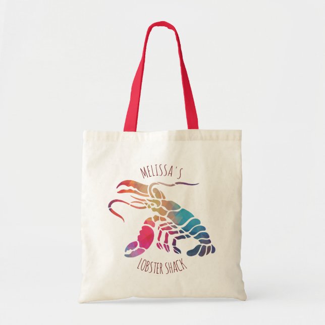 Cute Colourful Lobster Illustration Tote Bag (Front)