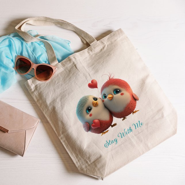 Cute colourful love birds Tote Bag (Cute colorful love birds Tote Bag
)
