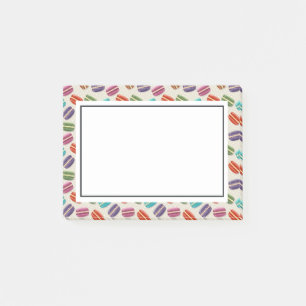 Cute Colourful Macarons Pattern with Polka Dots Post-it Notes