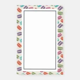 Cute Colourful Macarons Pattern with Polka Dots Post-it Notes