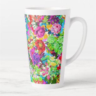 Cute colourful magic flowers All-Over-Print T-Shir Latte Mug