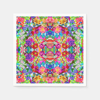 Cute colourful magic flowers napkin