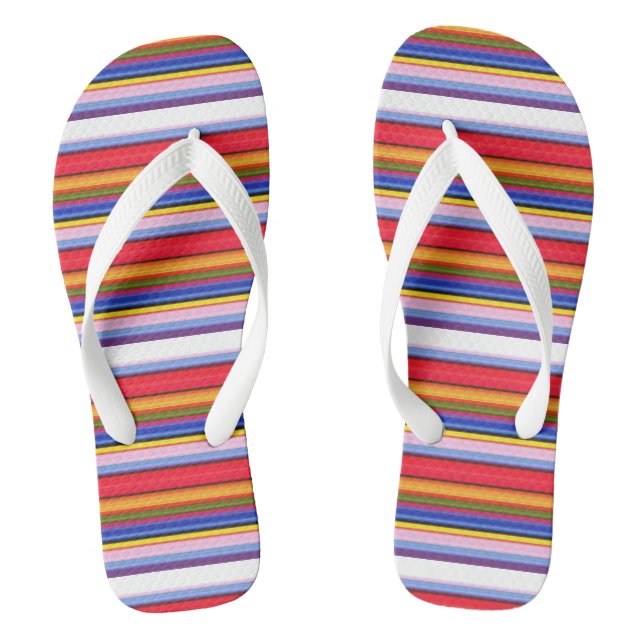 Cute colourful magic stripes flip flops (Footbed)