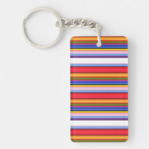 Cute colourful magic stripes key ring