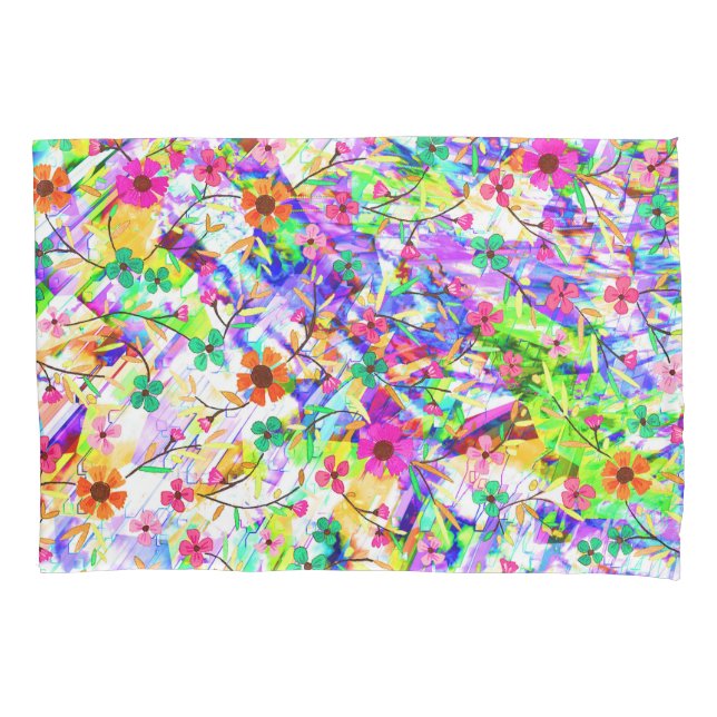 Cute colourful magic summer flowers Case-Mate iPho Pillowcase (Front-Left)