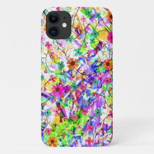 Cute colourful magic summer flowers iPhone 11 case