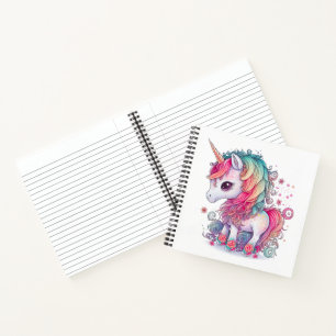 Cute Colourful Magical Creature Unicorn Artwork   Notebook