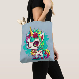 Cute Colourful Magical Creature Unicorn Artwork   Tote Bag