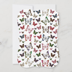 Cute Colourful Marble Butterfly Spring Pattern