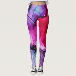 Cute Colourful Marble Leggings