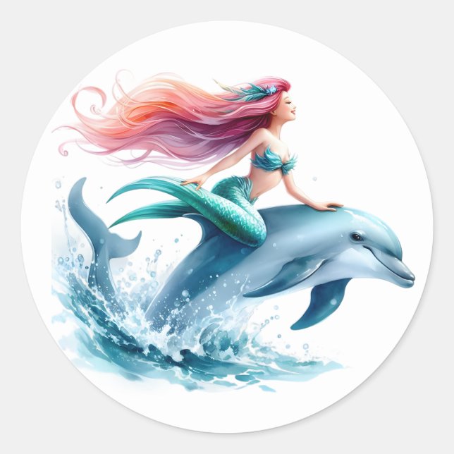 Cute Colourful Mermaid Stickers (Front)