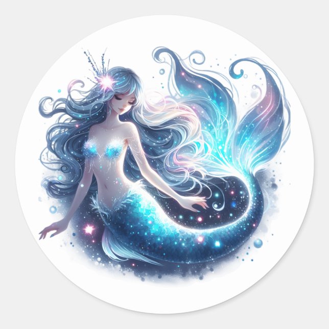 Cute Colourful Mermaid Stickers (Front)