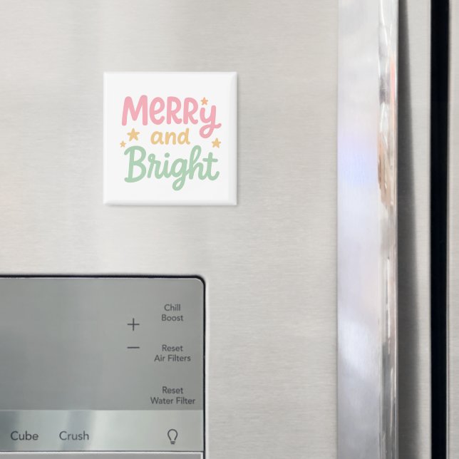 Cute Colourful Modern Christmas Magnet (In Situ (Fridge))
