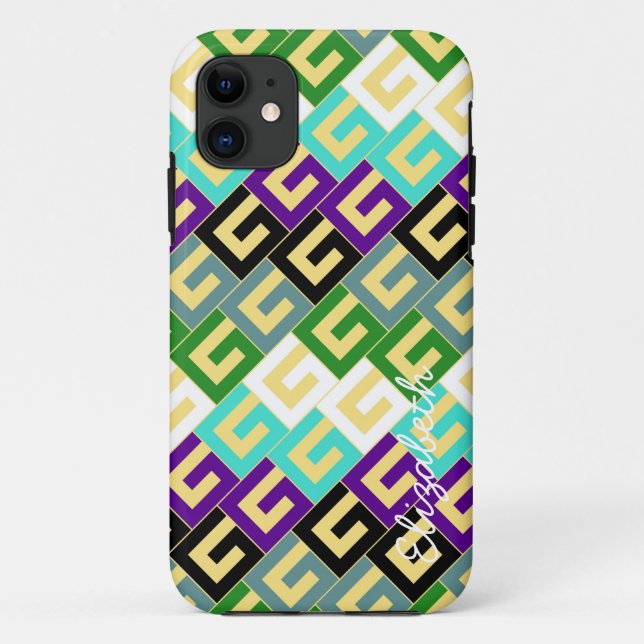 Cute Colourful Modern Geometric Pattern 2 Case-Mate iPhone Case (Back)