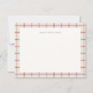 Cute Colourful Modern Stripes Personalised Name Card
