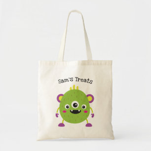 Cute Colourful Monster Personalised Tote Bag