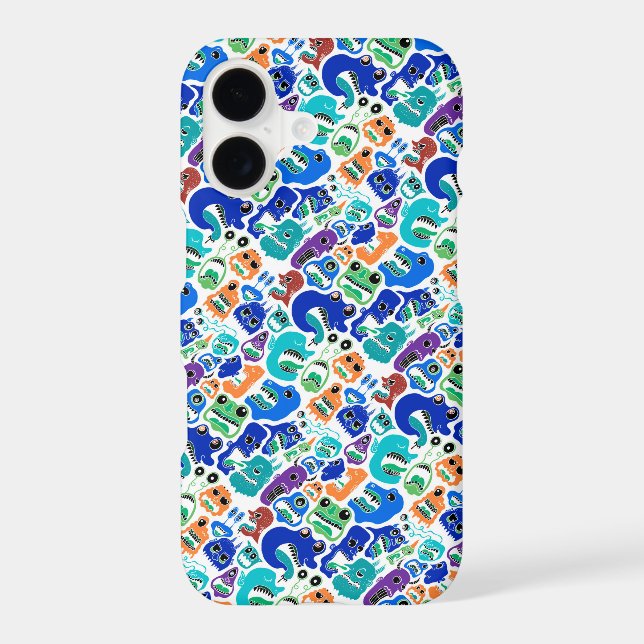 Cute colourful monsters face patterns (Back)