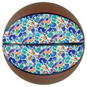 Cute colourful monsters face patterns Case-Mate iP Basketball