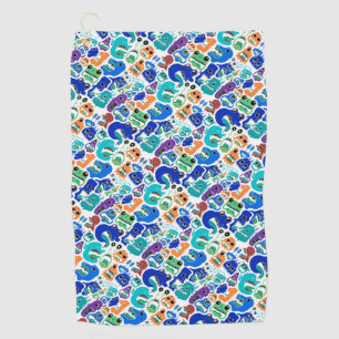 Cute colourful monsters face patterns Case-Mate iP Golf Towel