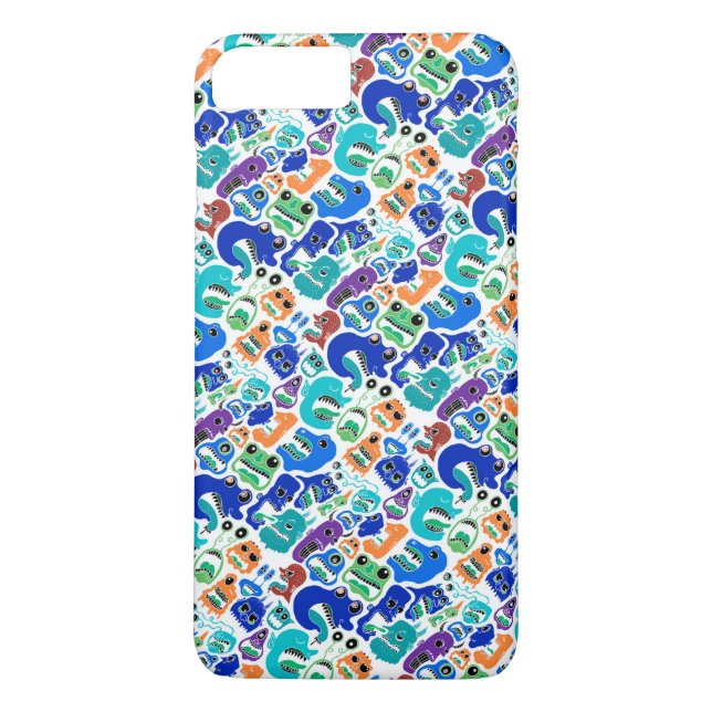 Cute colourful monsters face patterns Case-Mate iPhone case (Back)
