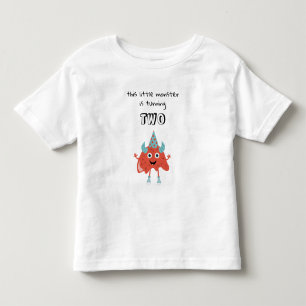Cute Colourful Monsters Funny Boys Birthday Party Toddler T-Shirt