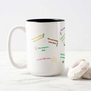Cute Colourful Morning Mindset Mug Daily Positiv