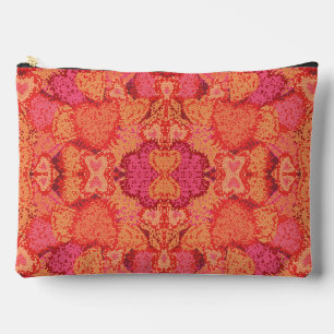 Cute colourful mosaic hearts background design accessory pouch