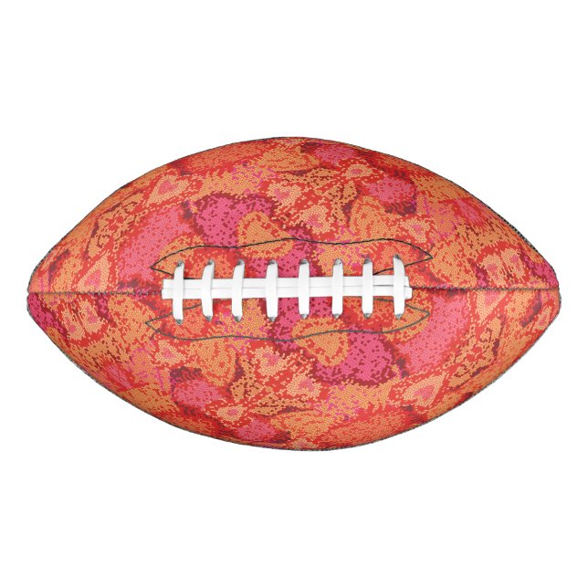 Cute colourful mosaic hearts background design american football (Front)