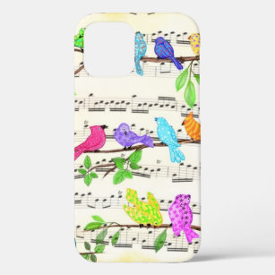 Cute Colourful Musical Birds Symphony - Happy Song Case-Mate iPhone Case