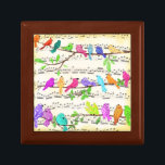 Cute Colourful Musical Birds Symphony - Happy Song Gift Box<br><div class="desc">Cute Colourful Musical Birds Symphony - Happy Song - Spring Melody Drawing - Customisable - Choose / Add Your Unique Text / Font / Colour - Make Your Special Gift - Resize and move or remove and add elements / image with customisation tool ! - Drawing and Design by MIGNED....</div>