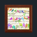 Cute Colourful Musical Birds Symphony - Happy Song Gift Box<br><div class="desc">Cute Colourful Musical Birds Symphony - Happy Song - Spring Melody Drawing - Customisable - Choose / Add Your Unique Text / Font / Colour - Make Your Special Gift - Resize and move or remove and add elements / image with customisation tool ! - Drawing and Design by MIGNED....</div>
