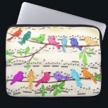 Cute Colourful Musical Birds Symphony - Happy Song Laptop Sleeve<br><div class="desc">Cute Colourful Musical Birds Symphony - Happy Song - Spring Melody Drawing - Customisable - Choose / Add Your Unique Text / Font / Colour - Make Your Special Gift - Resize and move or remove and add elements / image with customisation tool ! - Drawing and Design by MIGNED....</div>