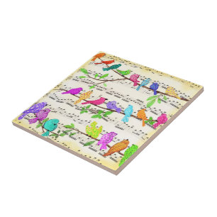 Cute Colourful Musical Birds Symphony - Happy Song Tile