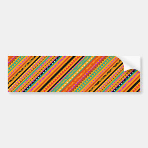 Cute colourful native aztec patterns design bumper sticker