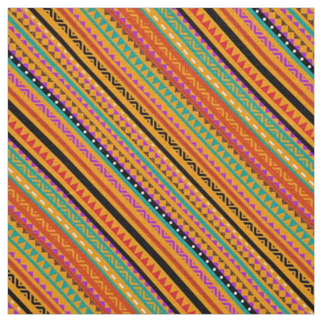 Cute colourful native aztec patterns design fabric (Swatch)