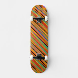 Cute colourful native aztec patterns design fabric skateboard