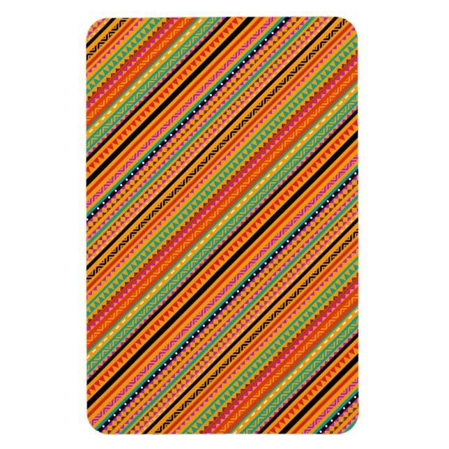 Cute colourful native aztec patterns design magnet (Vertical)