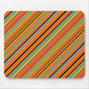 Cute colourful native aztec patterns design mouse mat