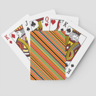 Cute colourful native aztec patterns design playing cards