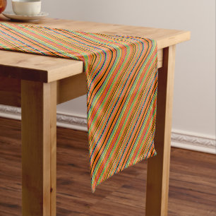 Cute colourful native aztec patterns design short table runner