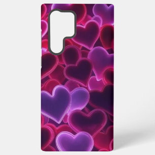 cute, colourful neon hearts Valentine's Day  Samsung Galaxy Case