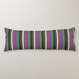 Cute colourful neon stripes body cushion