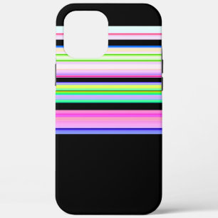 Cute colourful neon stripes iPhone 12 pro max case