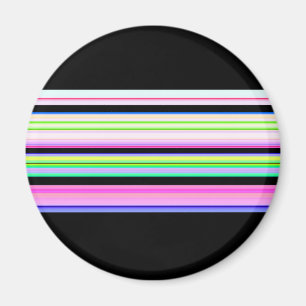 Cute colourful neon stripes magnet