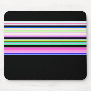 Cute colourful neon stripes mouse mat