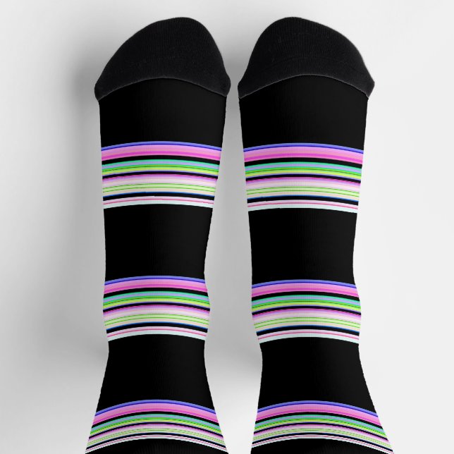 Cute colourful neon stripes socks (Top)