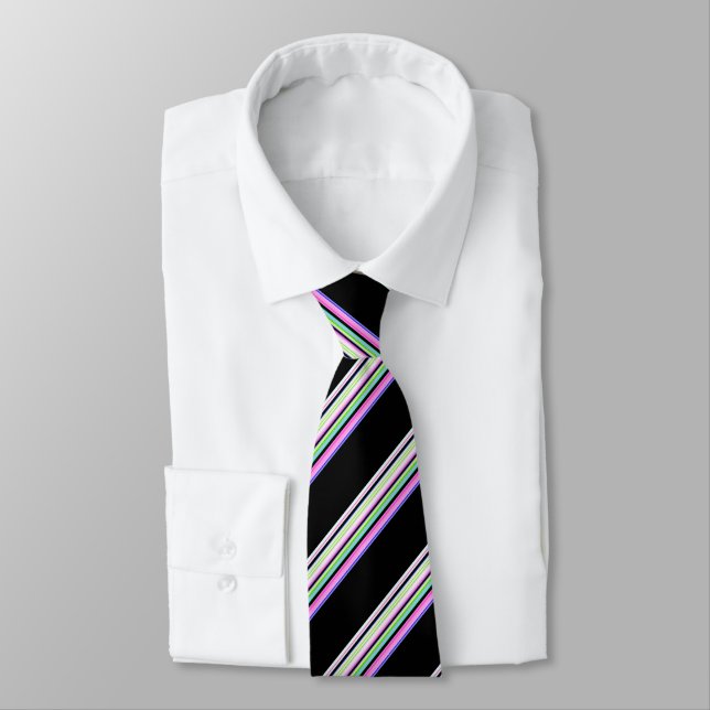 Cute colourful neon stripes tie (Tied)