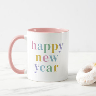 Cute Colourful New Year Friend Photo Trendy Mug