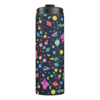 Cute colourful Outer Space Planets Rockets Moon